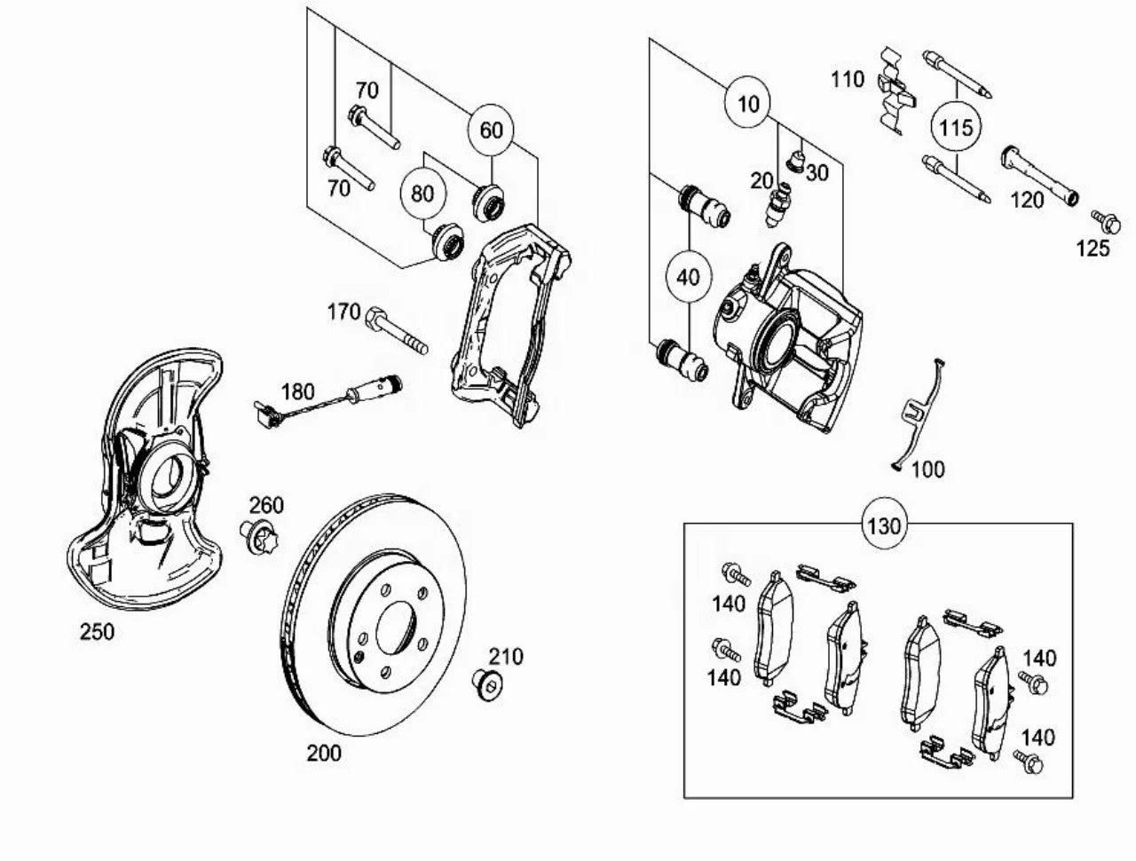 0074205920 Auto Spare Parts Front Brake Pad for Mercedes Benz W221 S600 W218 AMG W204