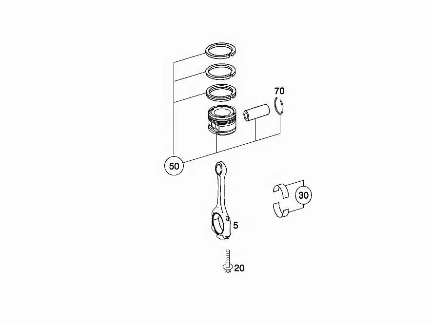 High Quality 2720301018 Pistons & Rings Set for Mercedes Benz E-Class W212 W211 Car Engine Parts Piston