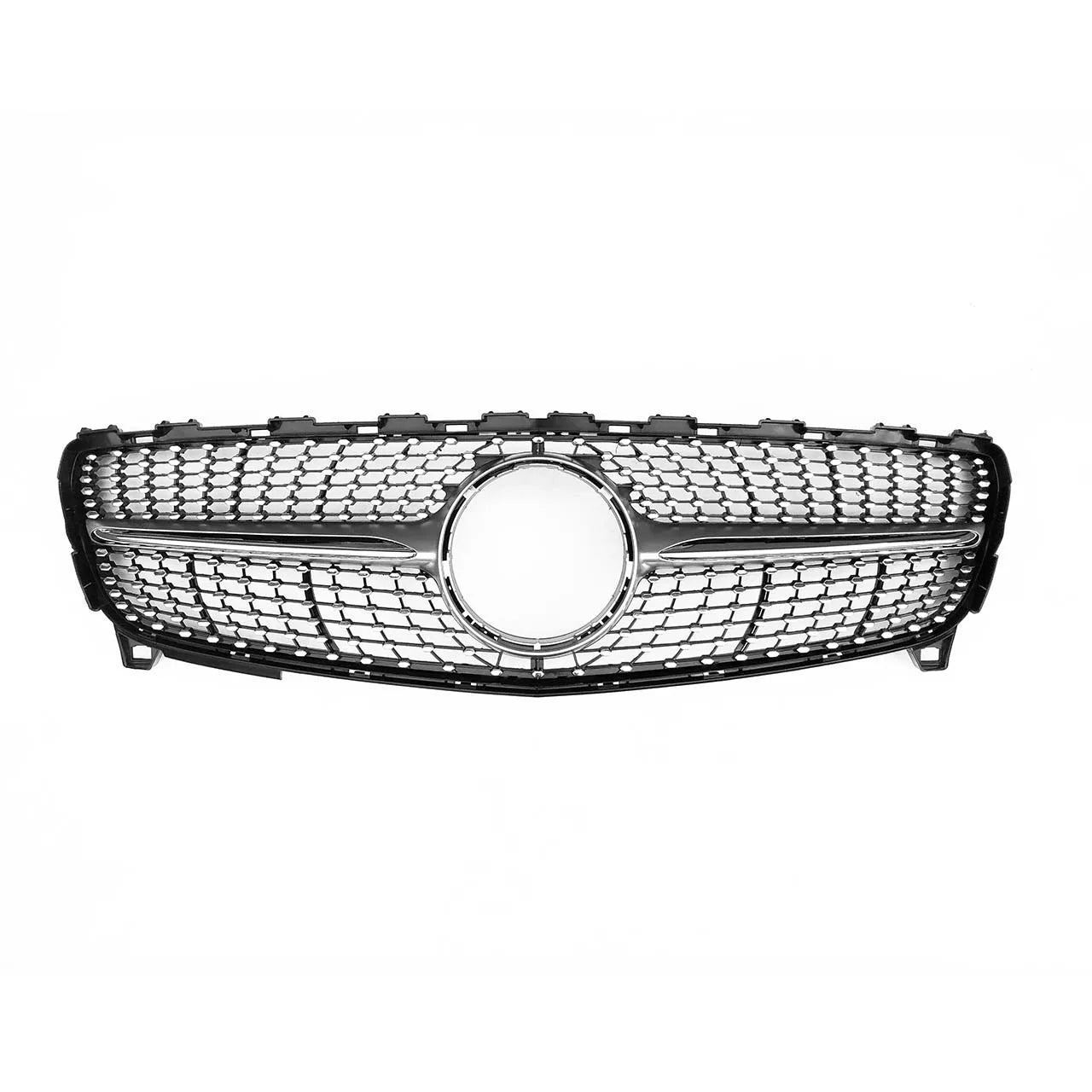 W176 New Diamond & GT Grille for Mercedes Benz A-CLASS Black & Silver 2013-2015 2016-2018 Front Griller