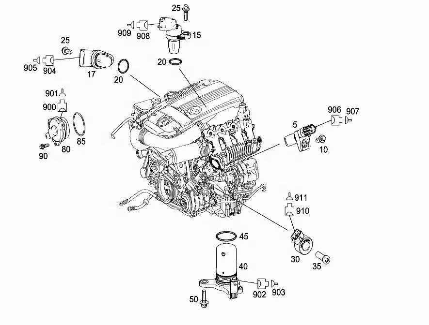 OE 2711560090 New Camshaft Adjuster Magnet Car Motor Equipment for Mercedes Benz C250 2012-2015