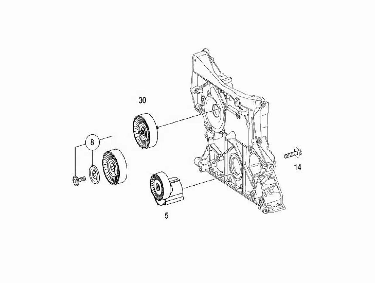 Drive Belt Tensioner Pulley 2712000470 for INA for Mercedes Benz W203 W204 C204 E200 E400 M271 CGI