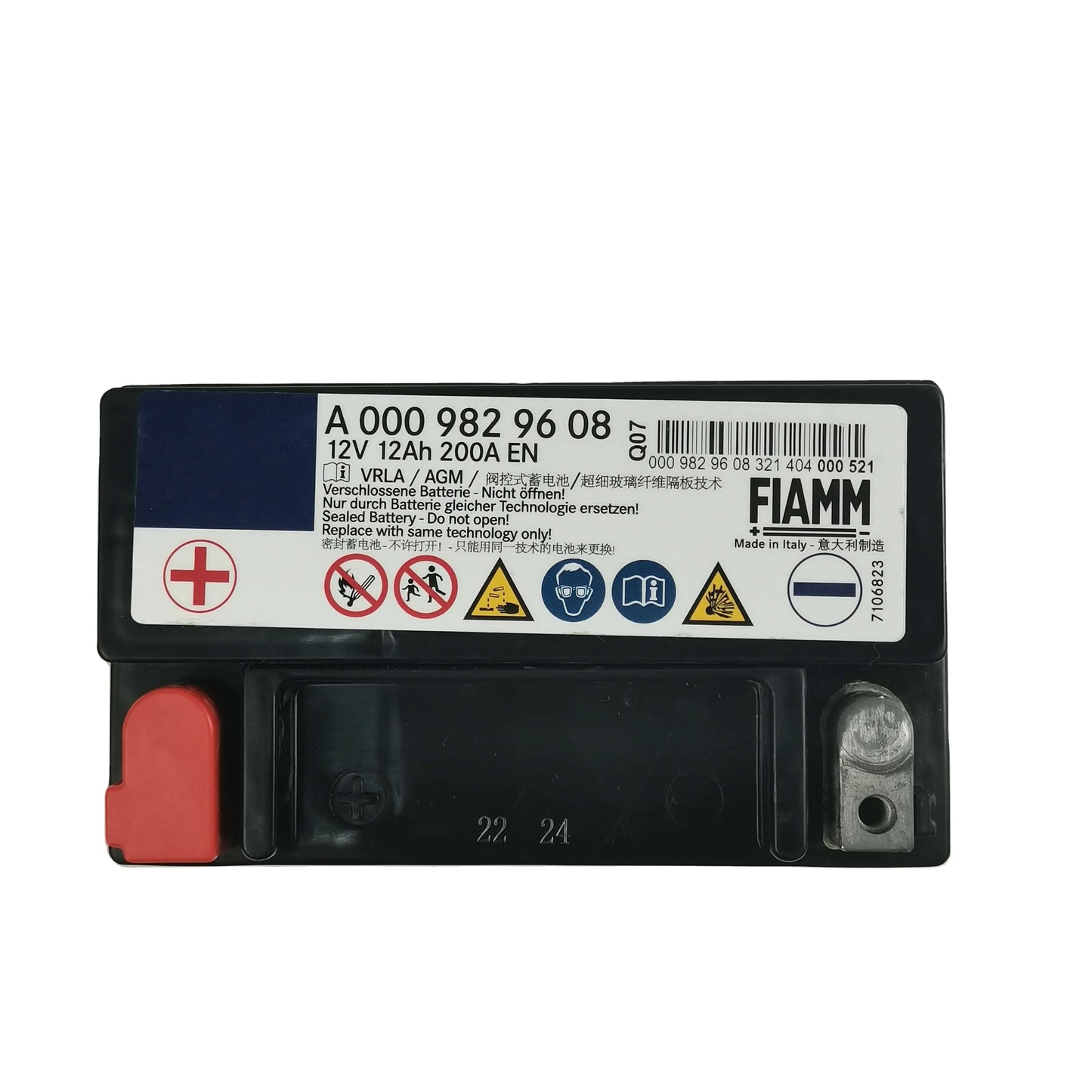 Genuine New Maintenance 0009829608 for Mercedes-Benz W211 W218 C200 E300 S400 Auxiliary Supply Battery