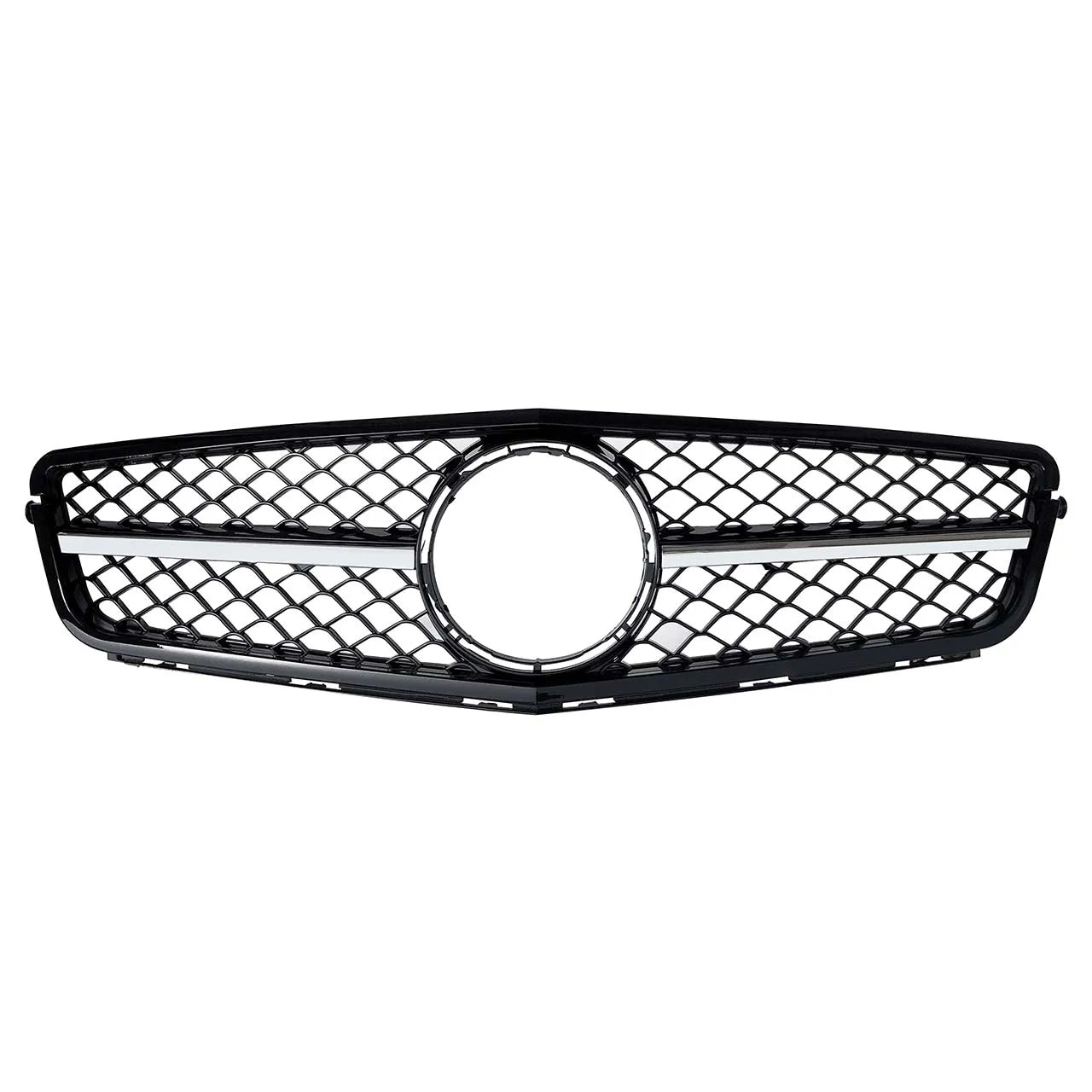 W204 Front Bumper Grille for Mercedes Benz C CLASS W204 2007-2014 Car Griller Silver Black GT AMG Style