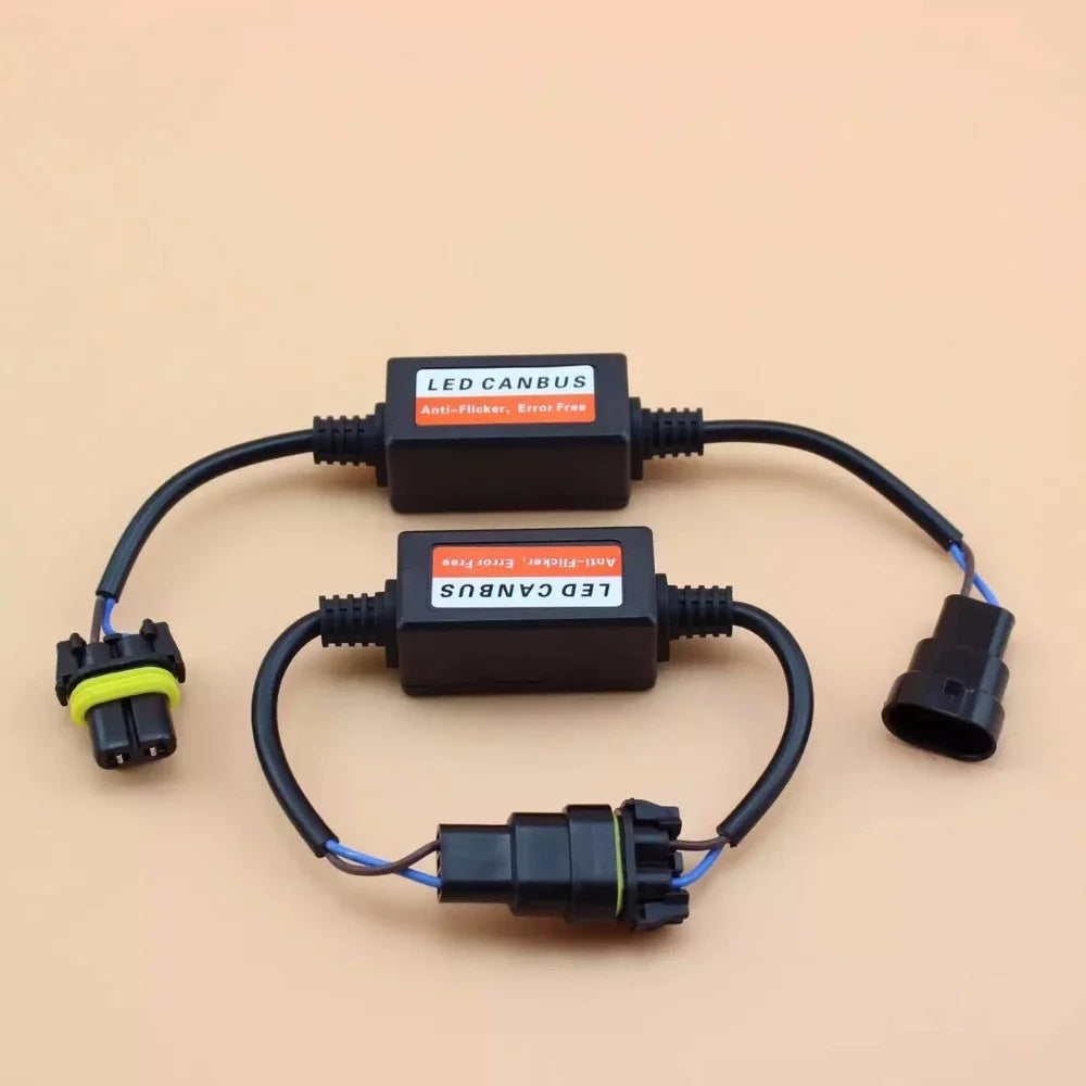 1 Pair H4 H7 9005 9006 H11 9007 LED Load Resistor Adapter Fix Hyper Flashing Blinking Canbus Error Warning Canceller Decoder