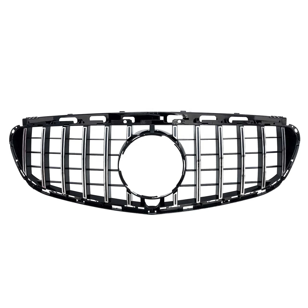 GT Style Front Grille for Mercedes Benz E-class W212 ABS Material Black Silver Grille 2009-2016
