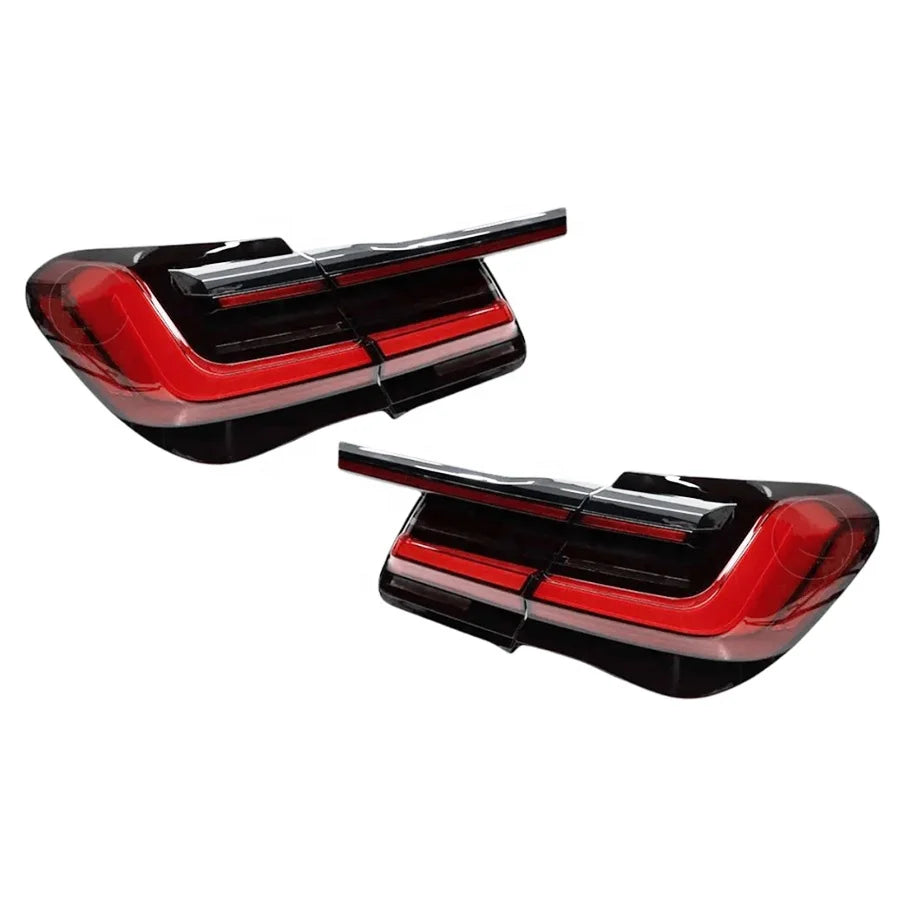 Taillight Assembly Compatible for BMW 7 Series F02 2007-2015 Dynamic Through LED Taillights