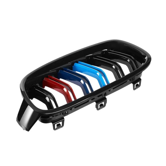 Tri Color M Sport Front Grill Grille Trim Modified Grille Suitable for BMW 3 Series F30 F31 F35 2013-2019