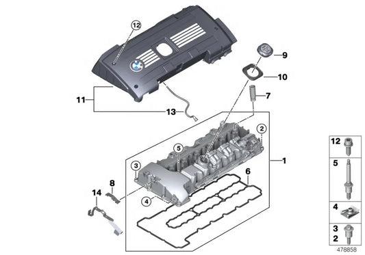 OE 11127544368 Brand New Engine Valve Cover Sealing Gasket for BMW  N53 E90 E91 E92 E60 F10 E63 for CORTECO