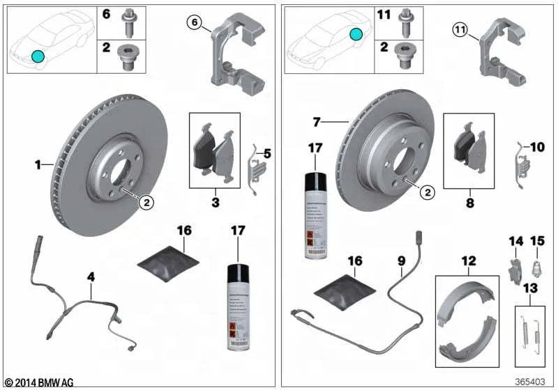 OE 34216873093 Auto Parts Rear Brake Harbor BMW F35 F30 F20 34216873093 Rear Brake Pad
