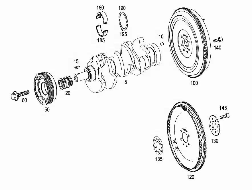 2720300903 Auto Engine Parts Crankshaft Pulley for Mercedes Benz GLK Class E Grade C