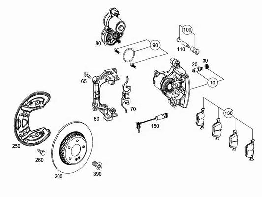 High Quality Semi Metallic Brake Pads for Mercedes Benz  0084201320 Rear Brake Pad Harbor W205 W204 W203 C350
