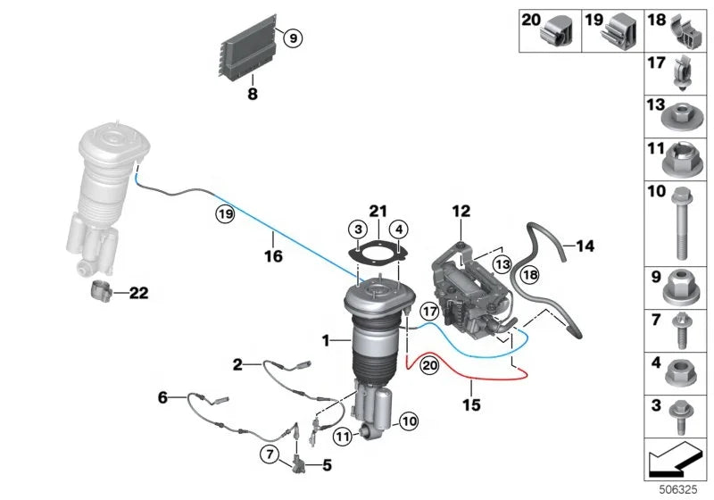 Hot Selling Auto Parts Air Suspension Compressor Pump for BMW G38 G30 G31 G32 OE 37206886721 for Continental
