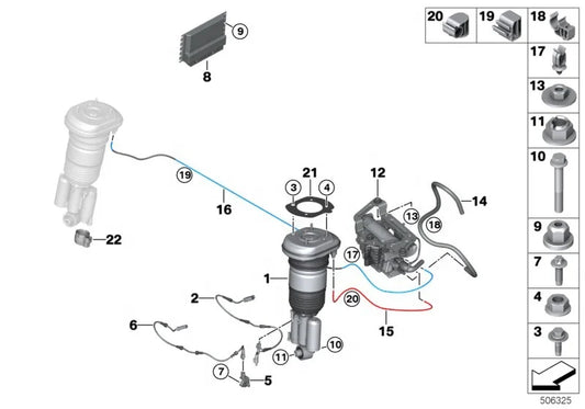 Hot Selling Auto Parts Air Suspension Compressor Pump for BMW G38 G30 G31 G32 OE 37206886721 for Continental
