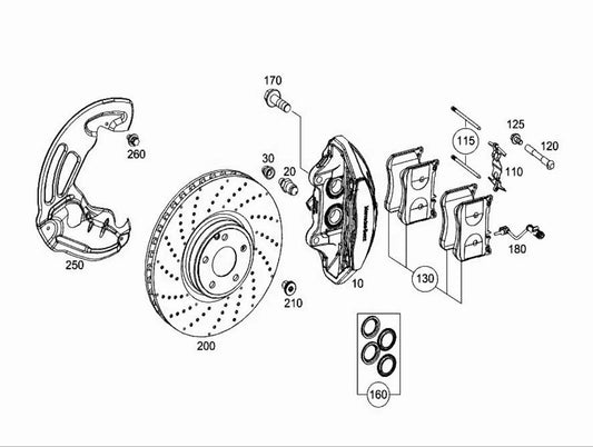 Brand New OE 0084200220 Front Brake Pad for Mercedes Benz W222 S400 S500 Brake Pad