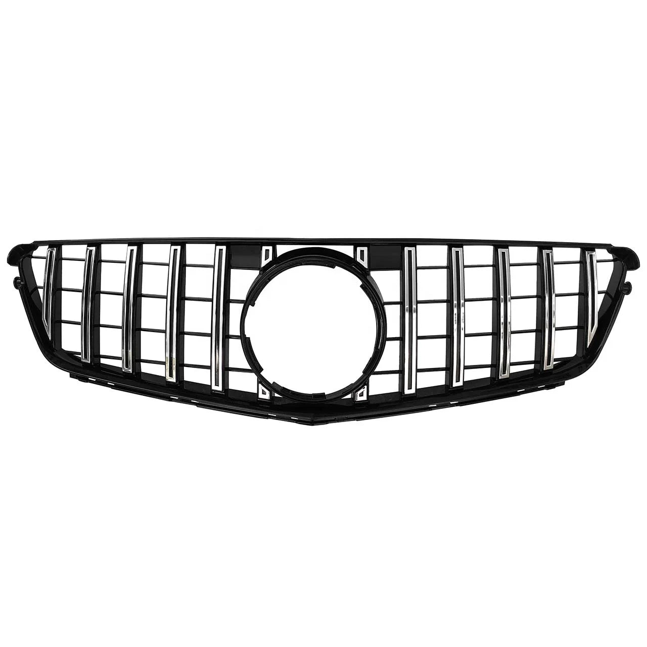 W204 Front Bumper Grille for Mercedes Benz C CLASS W204 2007-2014 Car Griller Silver Black GT AMG Style