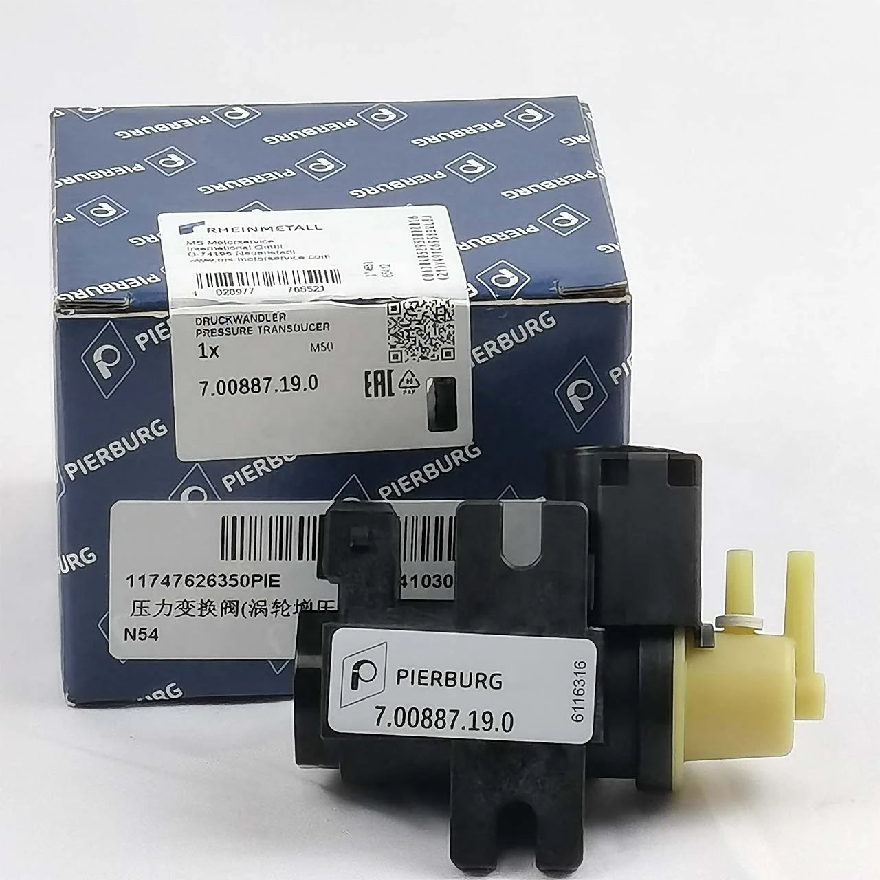 Genuine 11747626350 for BMW 335i 550i 535i F01 750i N54 for PIERBURG Turbocharger Pressure Converter