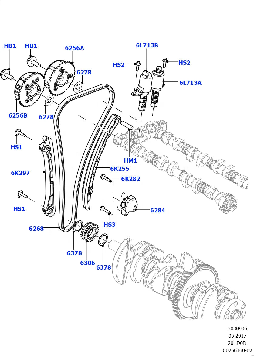 New LR033733 LR095897 Camshaft Adjuster Exhaust Intake for Land Rover Discovery 204PT 2.0T Petrol for INA