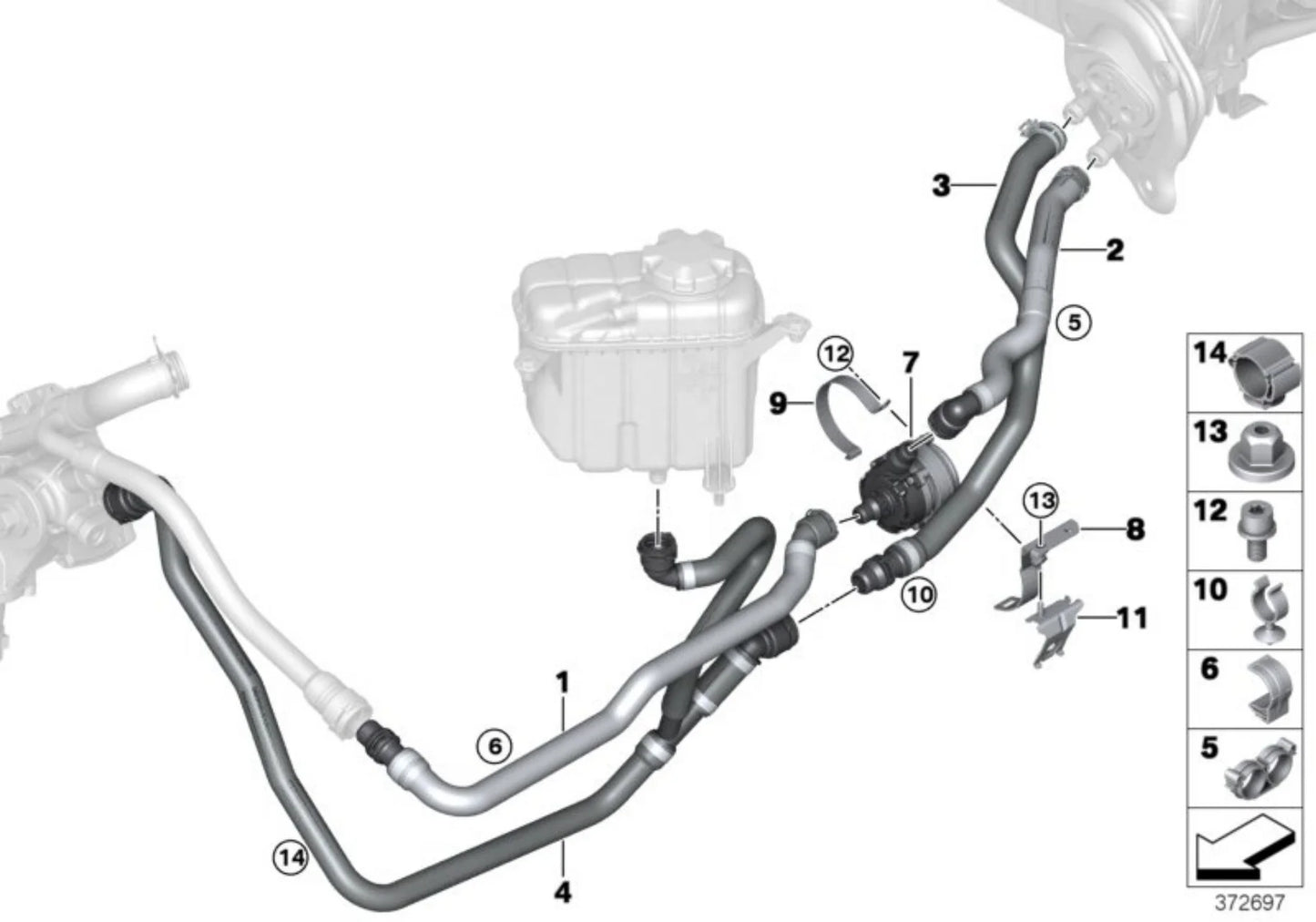 Brand New Auxiliary Water Pump 64116834917 For BMW 1 2 3 5 7 X3 X4 M2 F30 F20 F22 F36 M3 M4 B48 For BOSCH