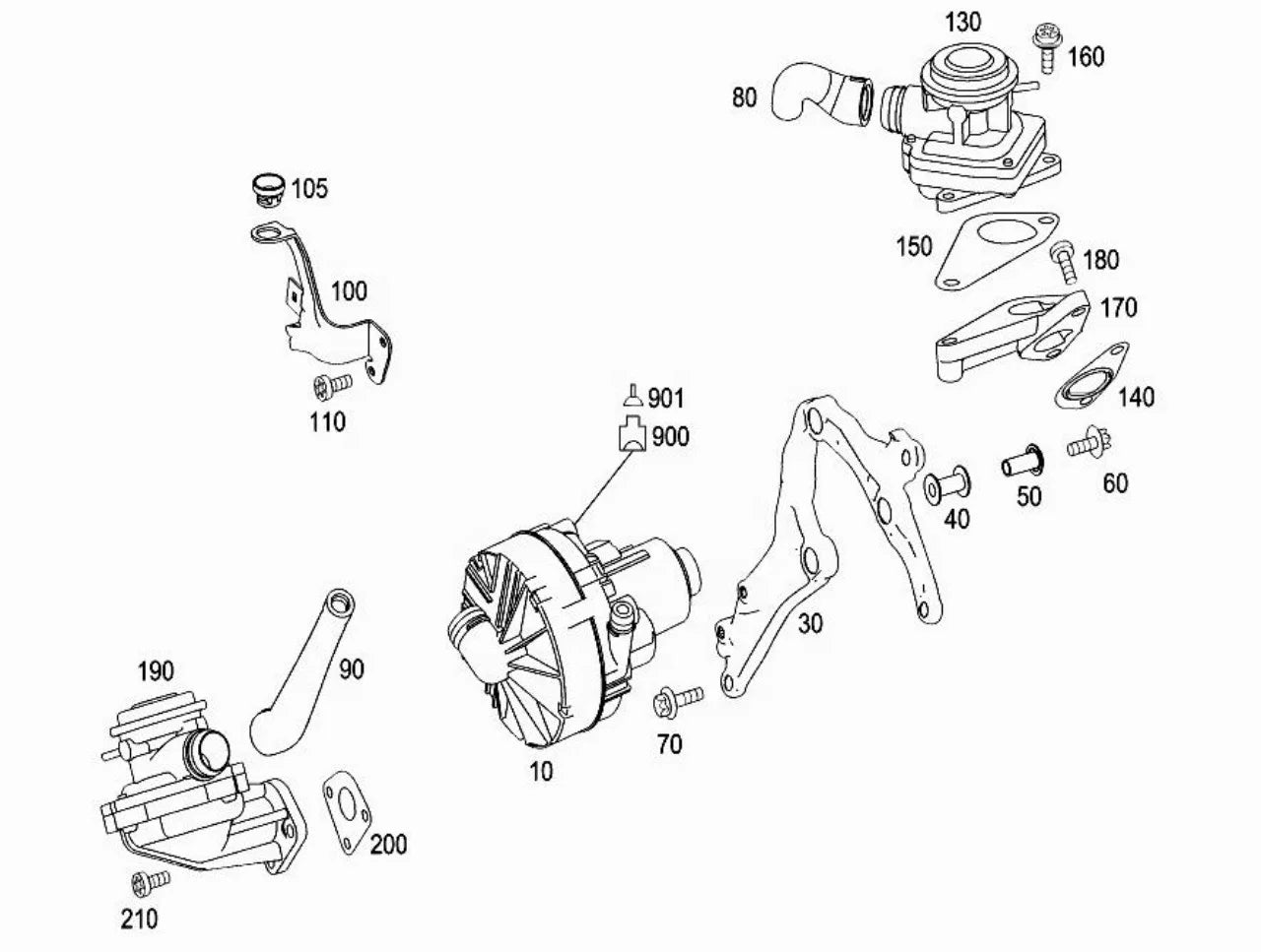 OE 0001405185 For Mercedes-Benz M272 M273 W211 W212 C209 SLK350 Harbor Air Injection Pump