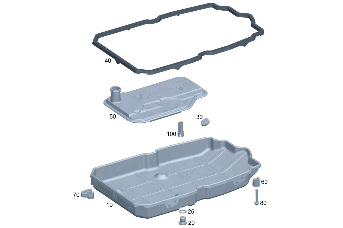Genuine New OE 2202710380 Oil Pan Gasket for Mercedes-Benz W221 W211 W212 Transmission Pan Gasket Seal