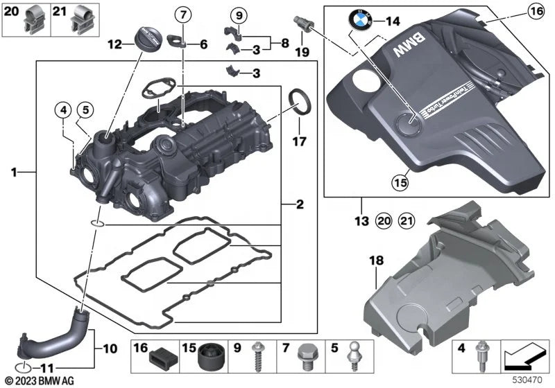 N20 Engine Valve Cover OEM 11127588412 for BMW New Hot Selling Car Engine Parts Valve Cover