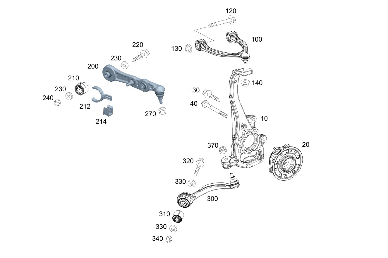 Front Lower Control Arm OE 2053301505 for Mercedes Benz W205 S205 C205 W213 C238 Suspension Control Arm