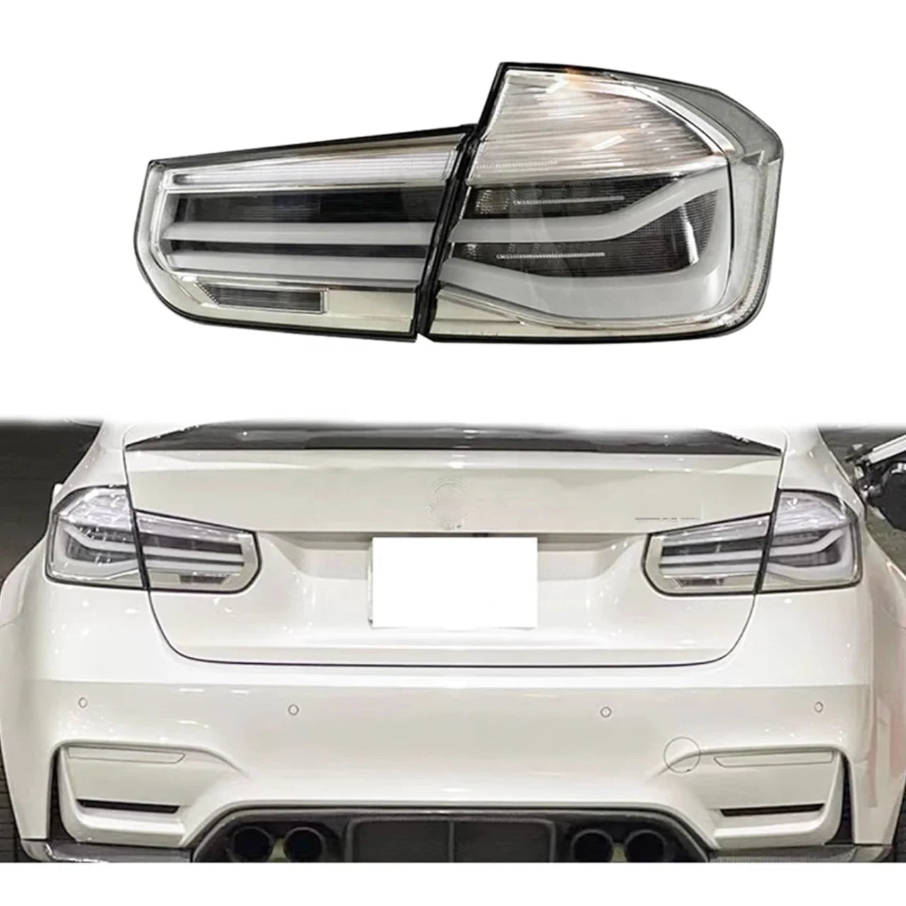 New Condition for BMW 3 Series F30 F35 LED Rear Taillight 2012-2018 Clear Tail Lights Modified Turn Signal Brake Lamps