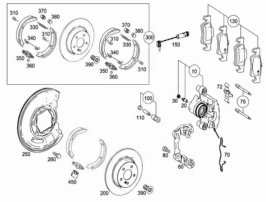Hot Selling OE 2044231512 COATED Brake Disc for ATE Rear Brake Disc for Mercedes Benz W204 300 X 10 mm