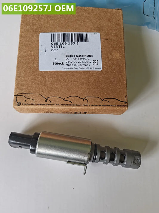 Genuine New OEM 06E109257F / 06E109257P / 06E109257J for Audi Volkswagen VW Camshaft Variable Valve Timing-Control Solenoid