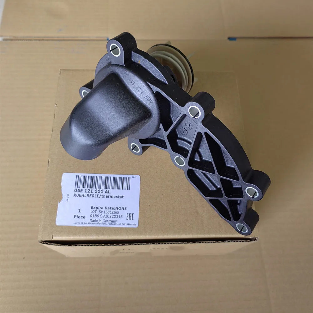 Genuine NEW OEM  06E121111AL Engine Coolant Thermostat Housing Assembly Direct Fit for Audi A6 A7 A8 Q5 Q7 SQ5 VW V6 3.0L