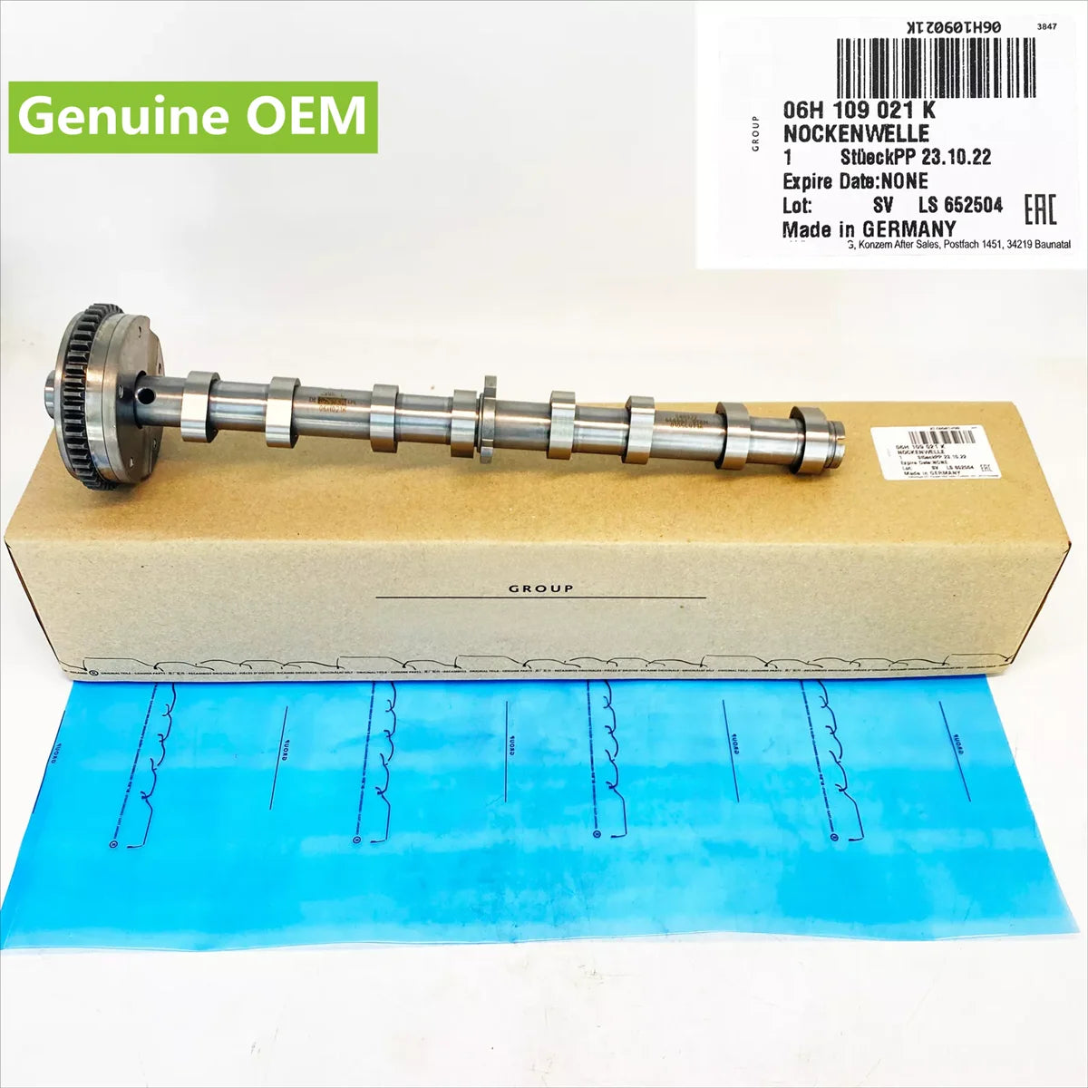 OEM Genuine Car Intake Camshaft 06H109021K, 06H109021C, 06H109021E, 06H109021G, 06H109021J, 06J109021H, 06J109088, 06H109088C