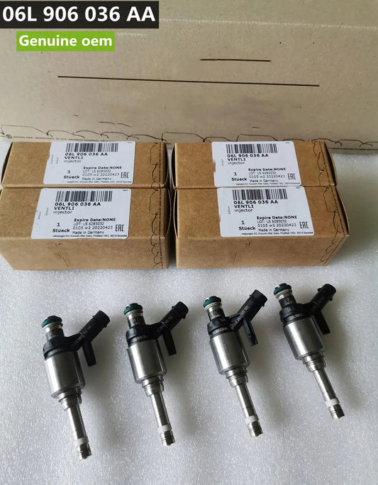 4 Pieces Genuine OEM 06L906036AA Fuel Injectors for Audi TT A1 A3 A4 A5 A6 A7 A8 Q3 Q5 Q7 2.0 TFSI vw MK7 06L906036K 0261500585