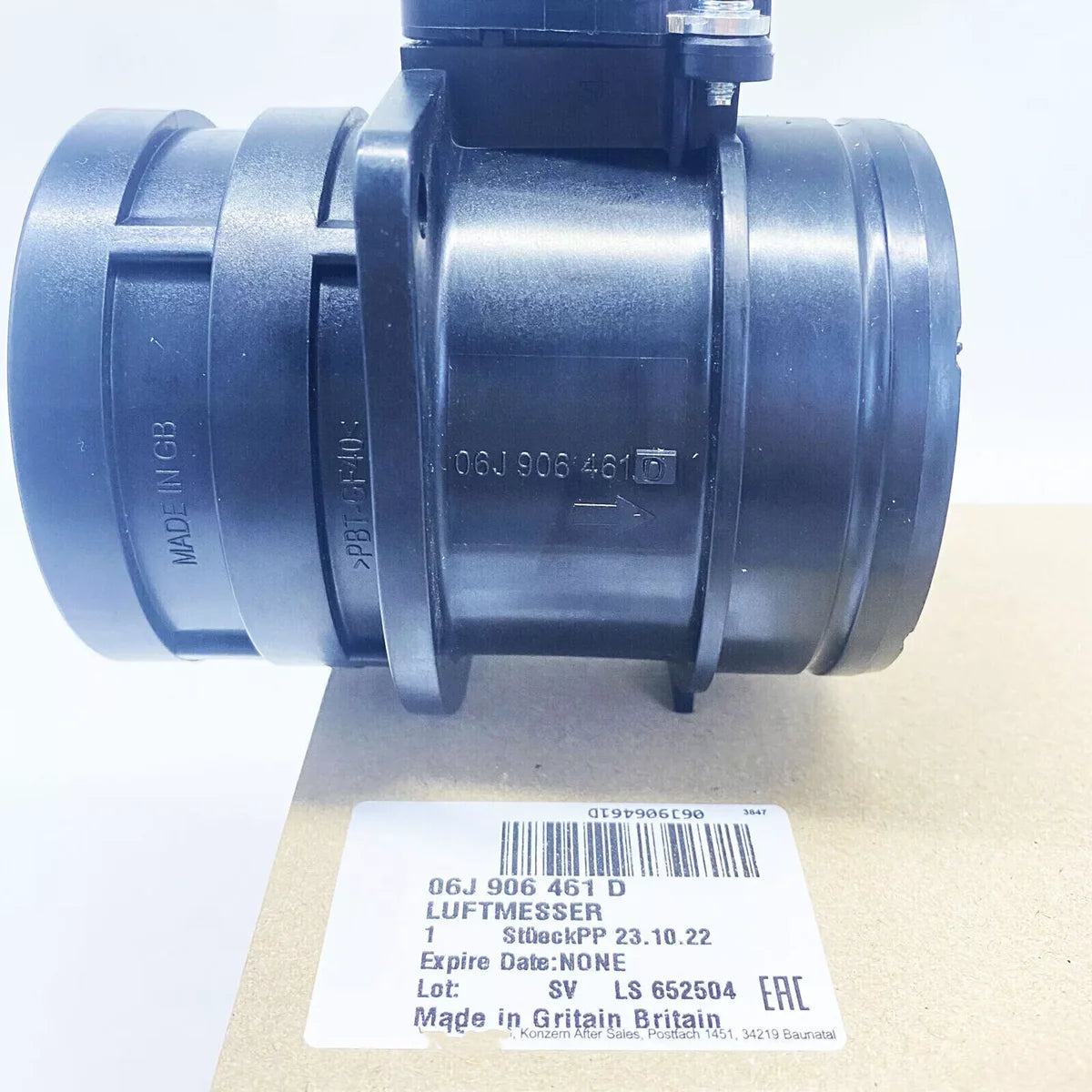 2 Years Warranty Genuine New OEM 06J-906-461-D Air Mass Flow Sensor Meter MAF For Audi A4 A5 A6 Q3 06J906461D