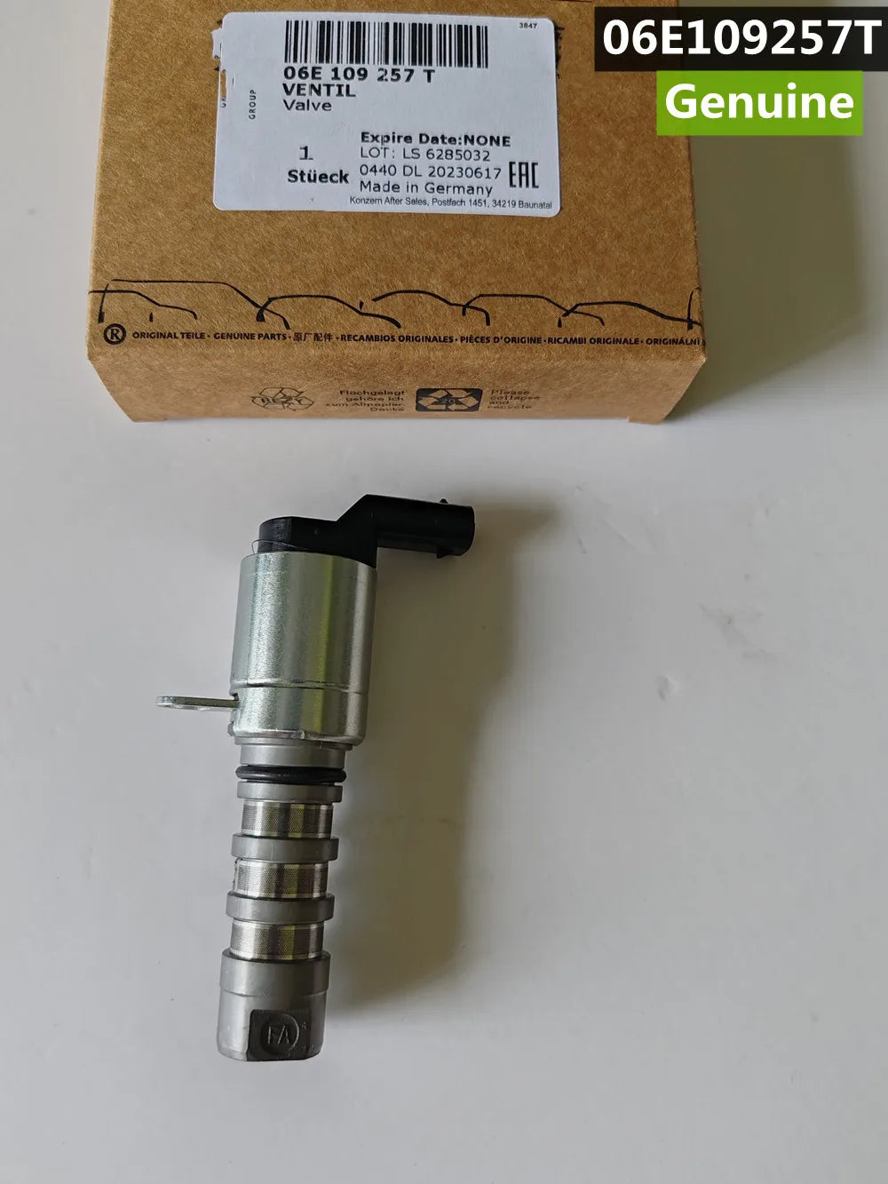 Genuine NEW OEM 06E109257T Variable Valve Timing (VVT) Solenoid For Audi A7 A8 Q5 Q7 RS3 RS7
