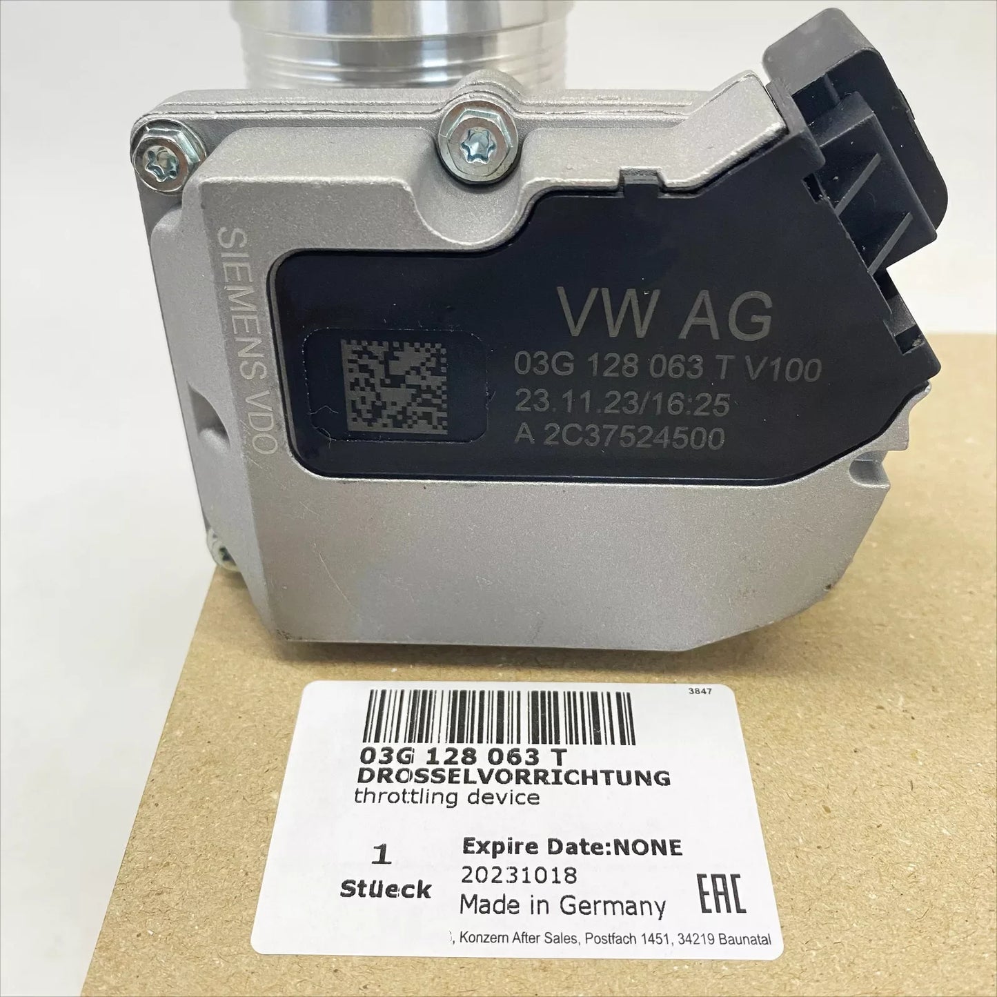 2 Years Warranty NEW OEM Throttle Body 03G-128-063-T 03G128063T For Audi A3 Volkswagen Golf Jetta Valve 2010 2011 2012 2013