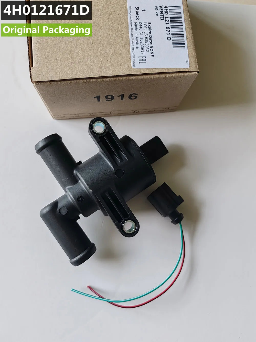 Genuine New 4H0 121 671 D Heater Control Water Valve for Audi A6 Q7 VW GTI Tiguan Golf Skoda Seat 1.8T 2.0T 4H0121671D 4H0121671