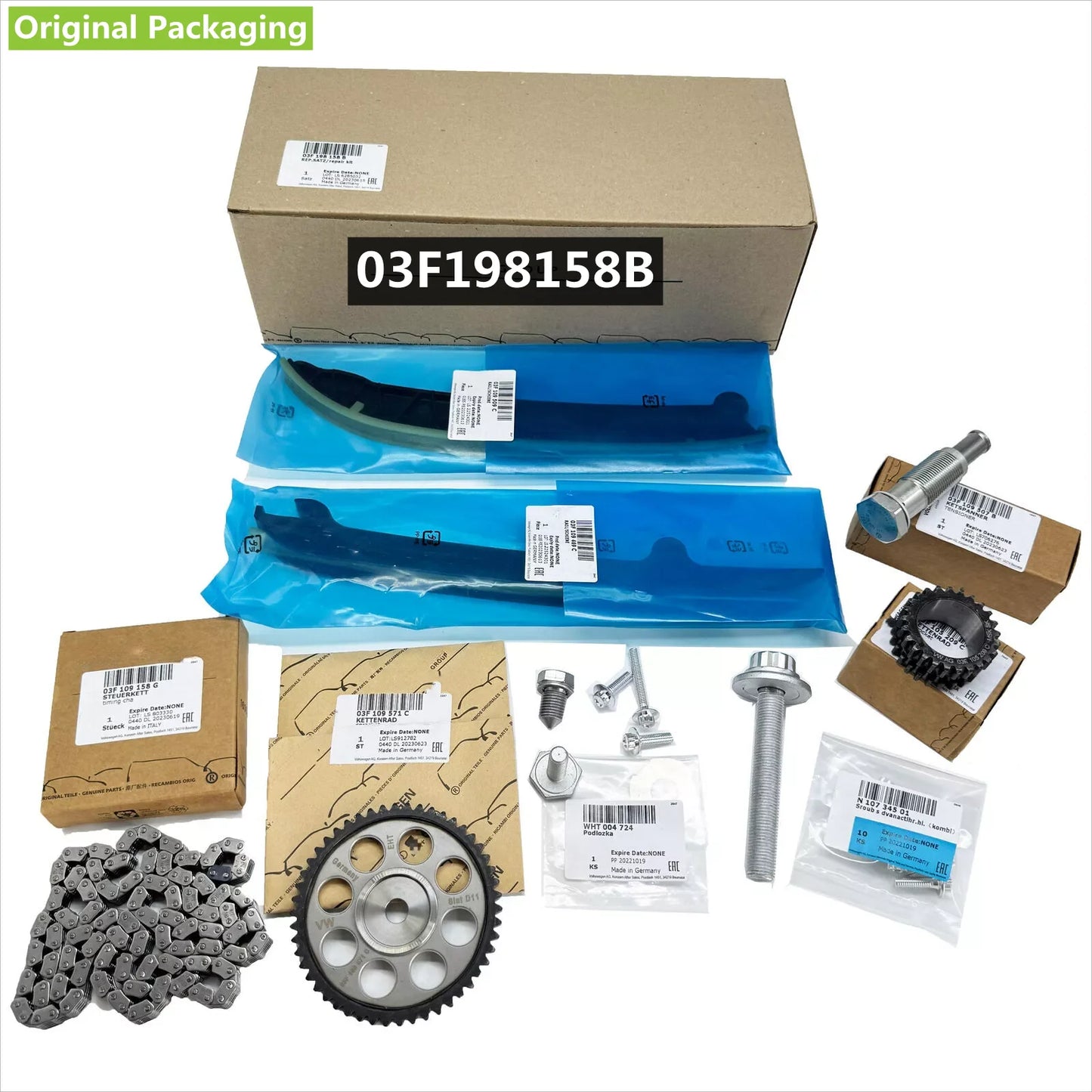 Genuine NEW 03F198158B Engine Timing Chain Tensioner screw Kit For Audi a1 a3 1.2 TFSI Seat Skoda VW 1.2 TSI CBZC, CBZB, CBZA